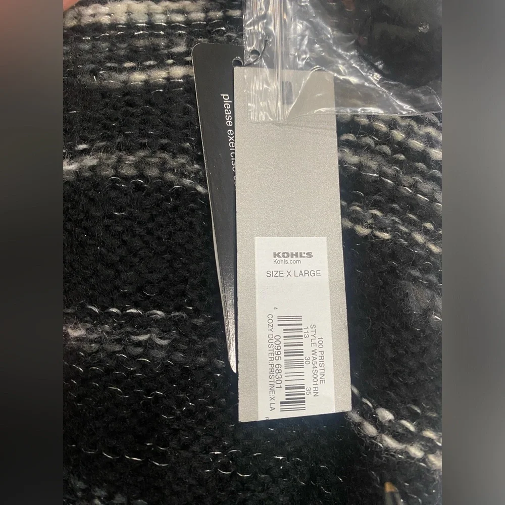APT 9 LONG CARDIGAN WITH METALLIC THREAD